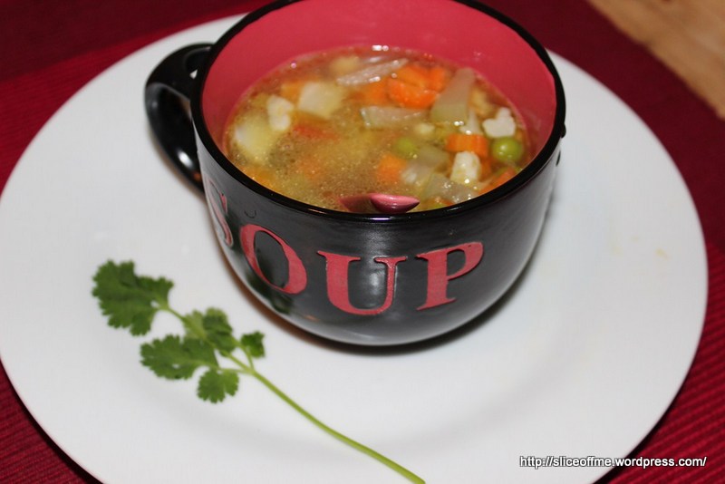 wholesome goodness of vegetables in a broth!
